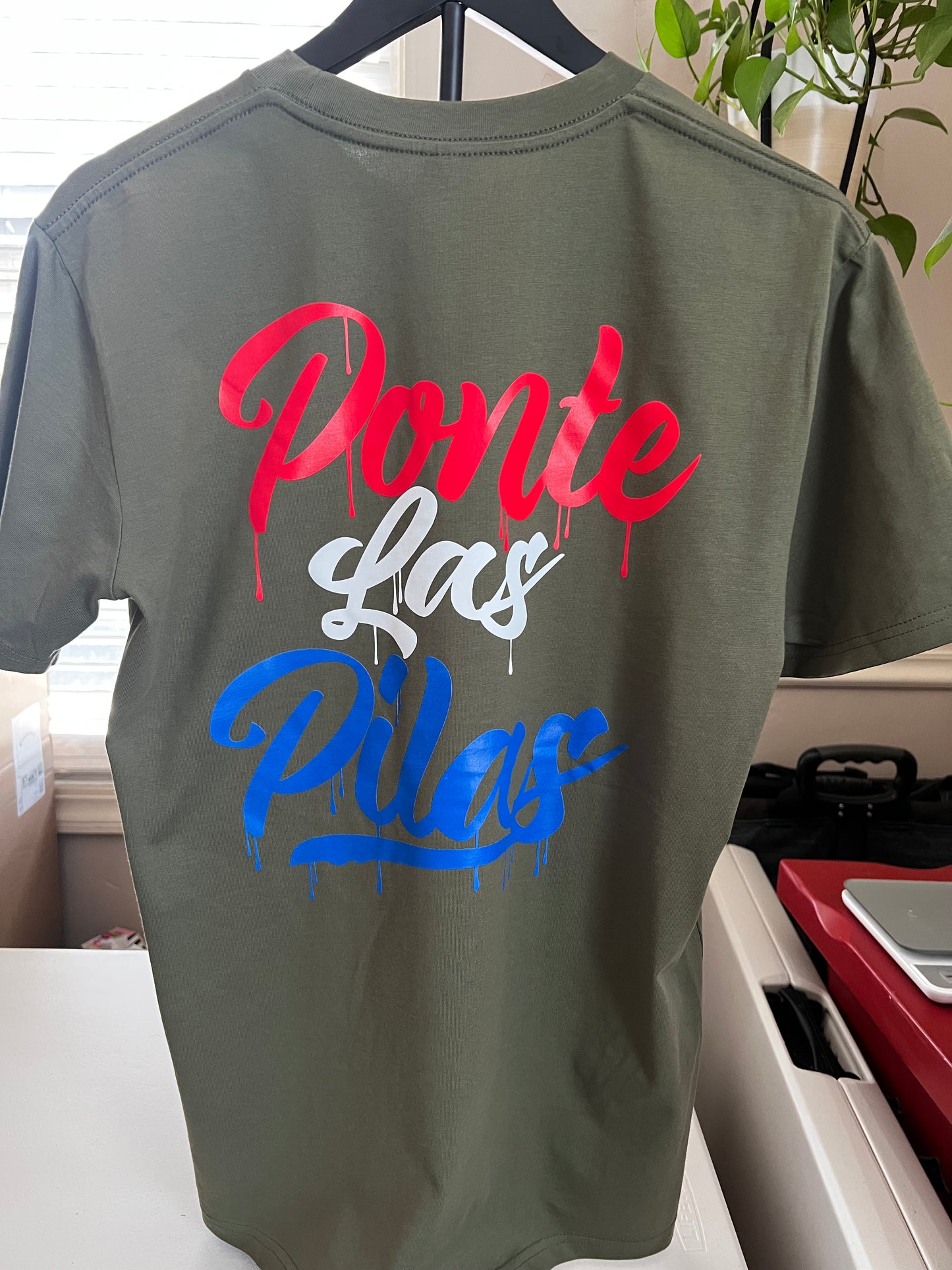 Ponte Las Pilas military edition army green t-shirt - Latino workwear apparel for veterans and workers