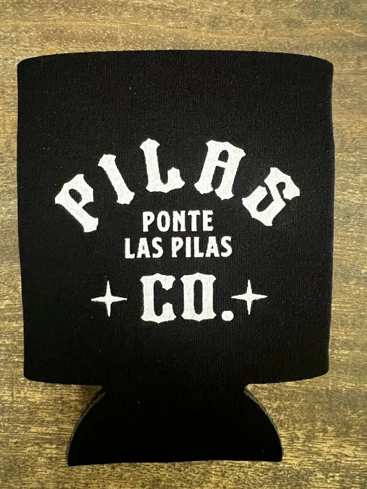 Pilas Co Ponte Las Pilas beer koozie - Latino workwear brand drink cooler accessory