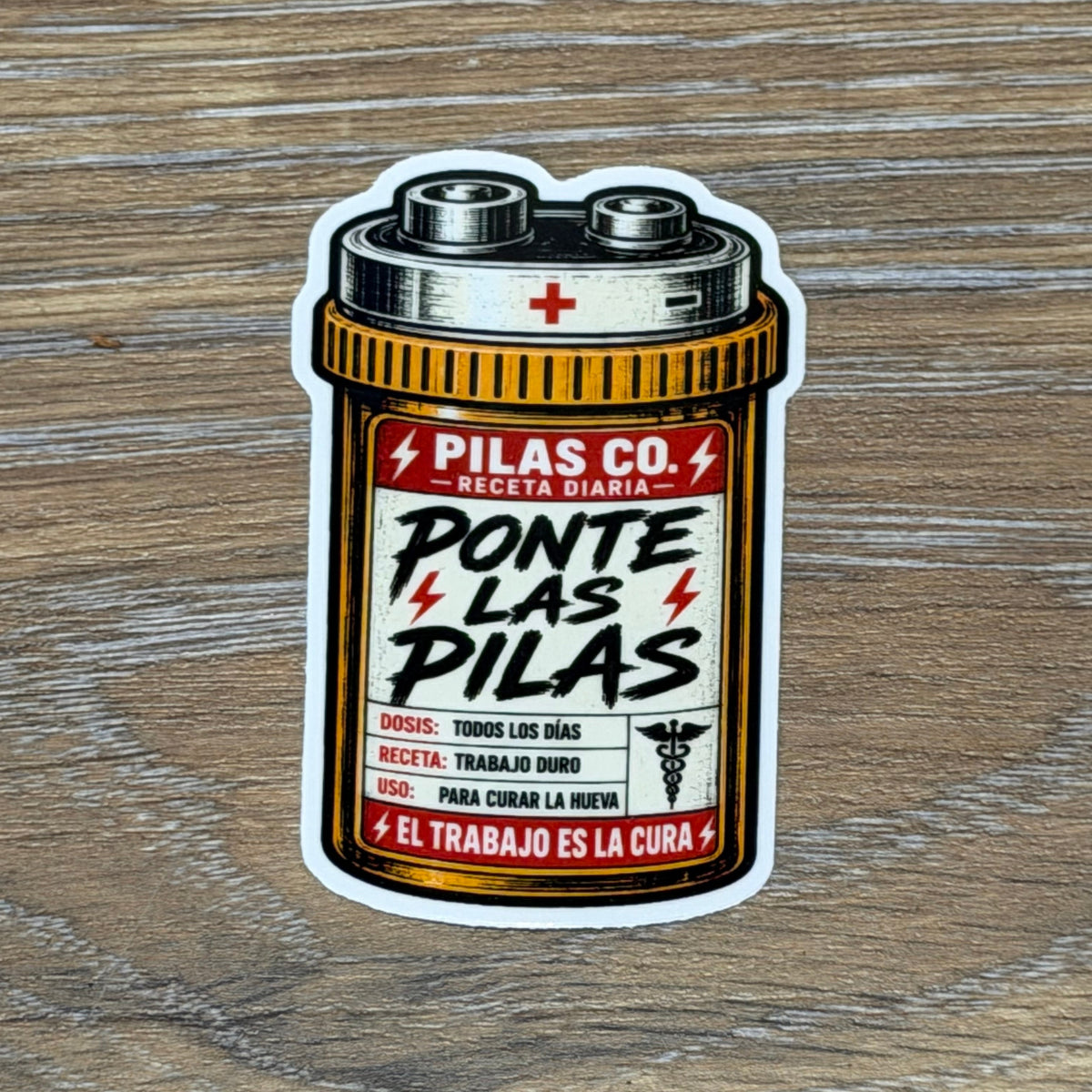 Ponte Las Pilas Rx 3" sticker