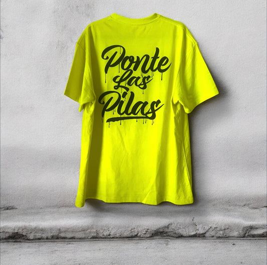PLP Drip safety shirt back view Ponte Las Pilas design hi-vis workwear